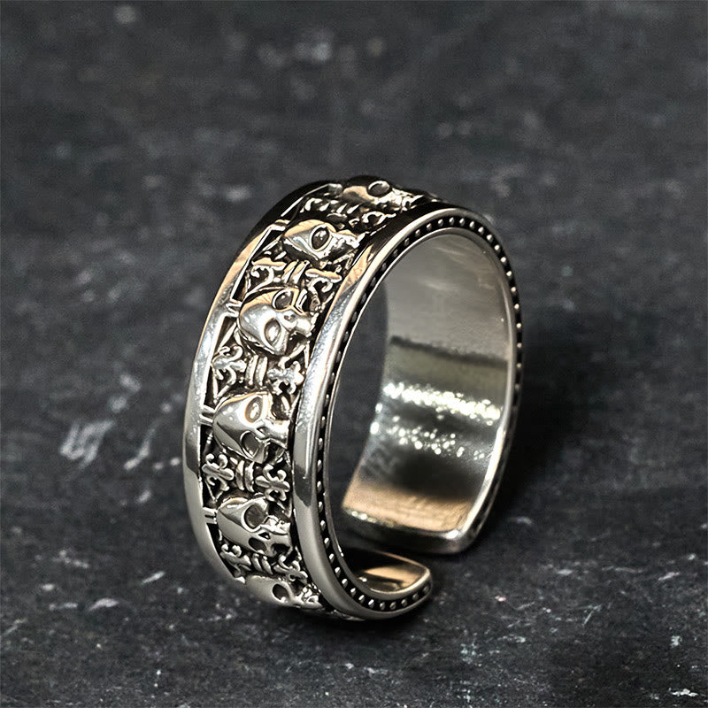 Wear FengShui The Lord Of The Corpse Forest Copper Skull New Beginning Ring