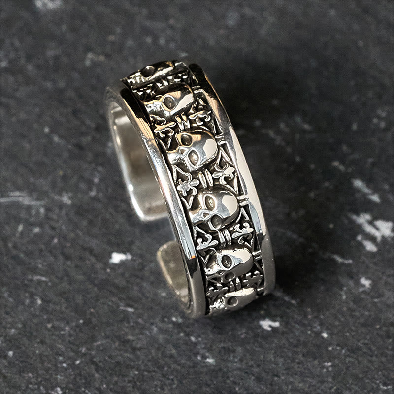 Wear FengShui The Lord Of The Corpse Forest Copper Skull New Beginning Ring
