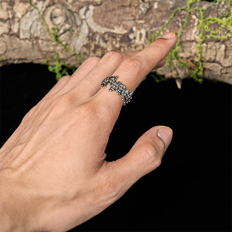 Wear FengShui Copper Skull Bone The Lord Of The Corpse Forest Keep Away Evil Spirits Ring