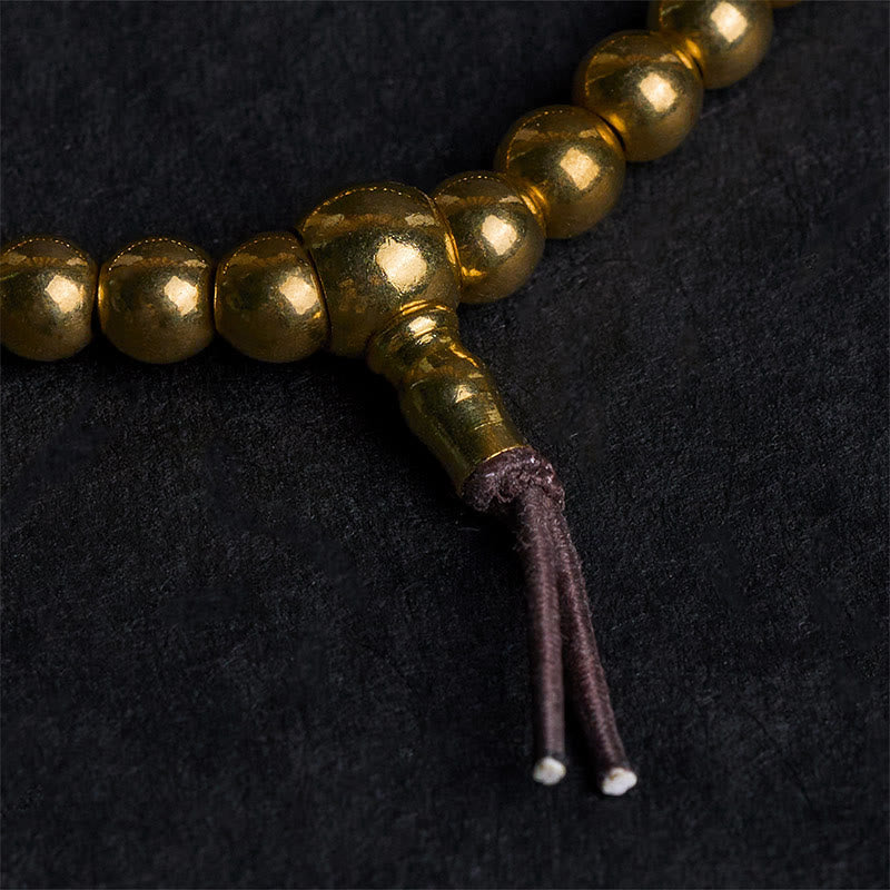 Wear FengShui Tibetan Retro Pure Copper Brass Bead Wealth Bracelet