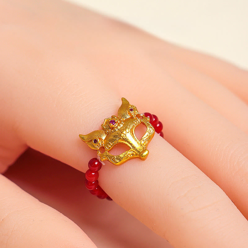 Wear FengShui Nine Tailed Fox South Red Agate Success Bracelet