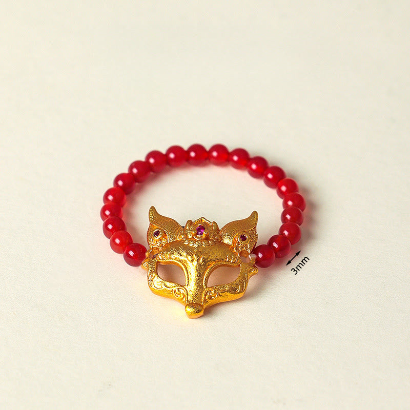 Wear FengShui Nine Tailed Fox South Red Agate Success Bracelet
