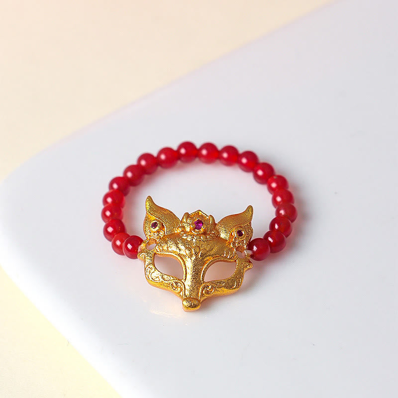 Wear FengShui Nine Tailed Fox South Red Agate Success Bracelet