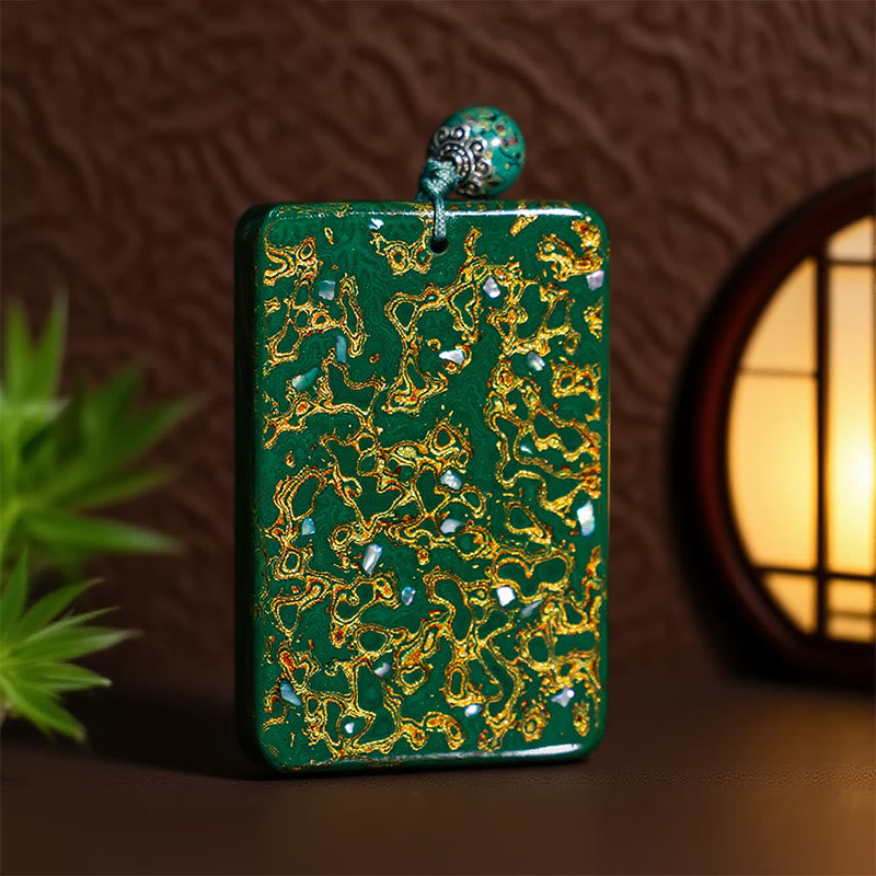 Wear FengShui Handcrafted Lacquer Craft Sandalwood Protection Pendant Necklace