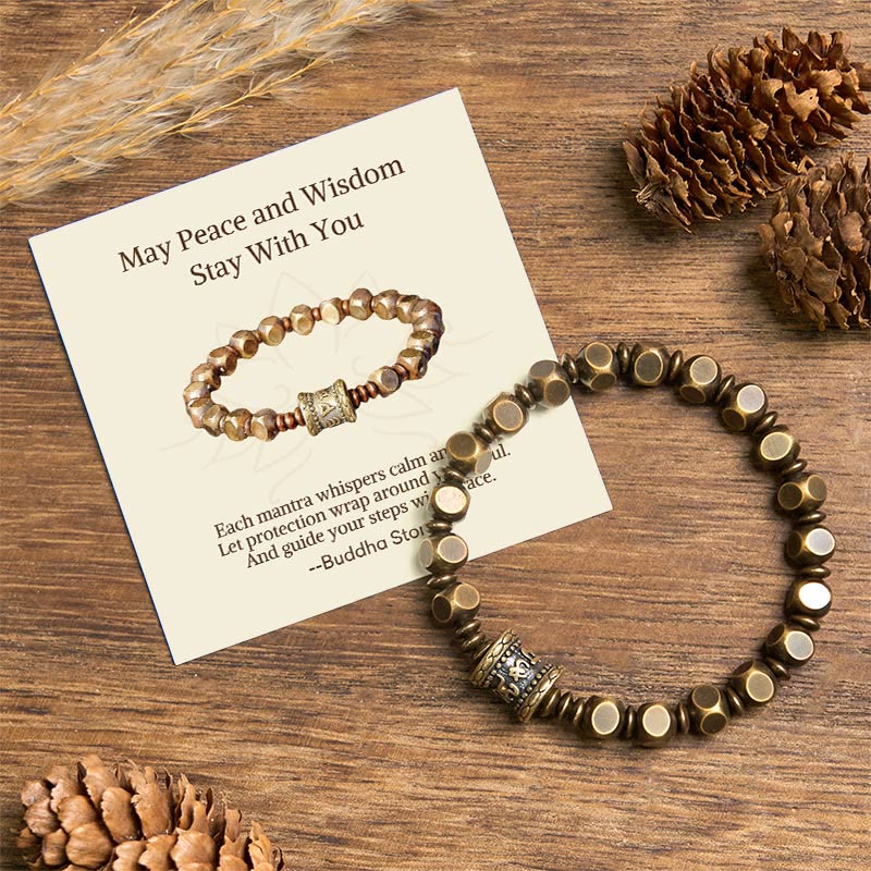 Wear FengShui "Wishing You Balance and Strength" Brass Amulet Bracelet Includes Gift Message Card