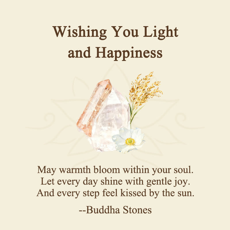 Wear FengShui "Wishing You Light and Happiness" Sun Stone Bracelet Includes Gift Message Card