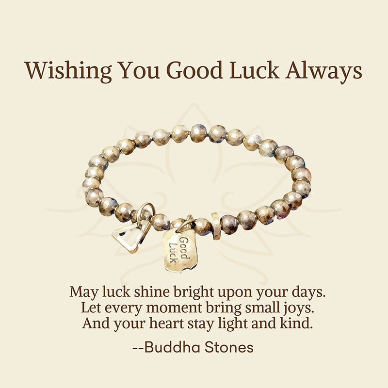Wear FengShui "Wishing You Good Luck Always" Pure Copper Brass Bracelet Includes Gift Message Card