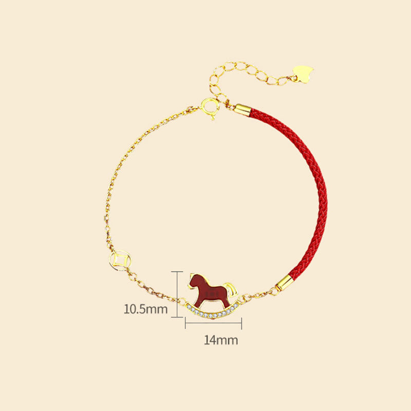Wear FengShui 925 Sterling Silver Year Of The Horse Design Red Agate Confidence Earrings