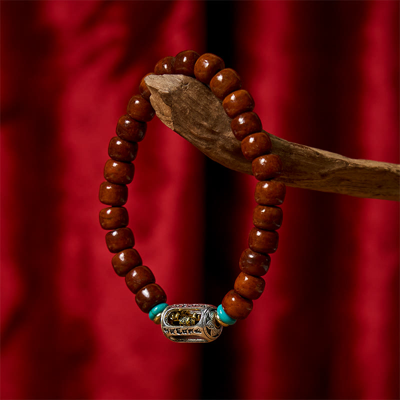 Wear FengShui Bone Beads Vajra Three-eyed Dzi Bead Luck Bracelet