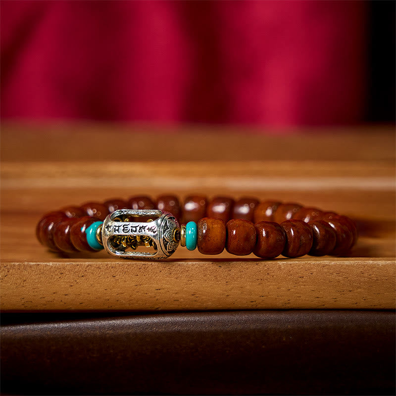 Wear FengShui Bone Beads Vajra Three-eyed Dzi Bead Luck Bracelet