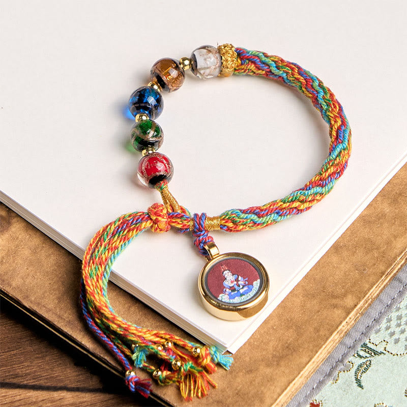 Wear FengShui Thangka Chinese Zodiac Natal Buddha Cinnabar Blessing String Bracelet