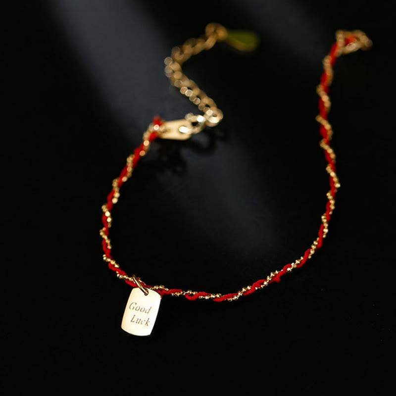 Wear FengShui 925 Sterling Silver Red String Good Luck Bracelet