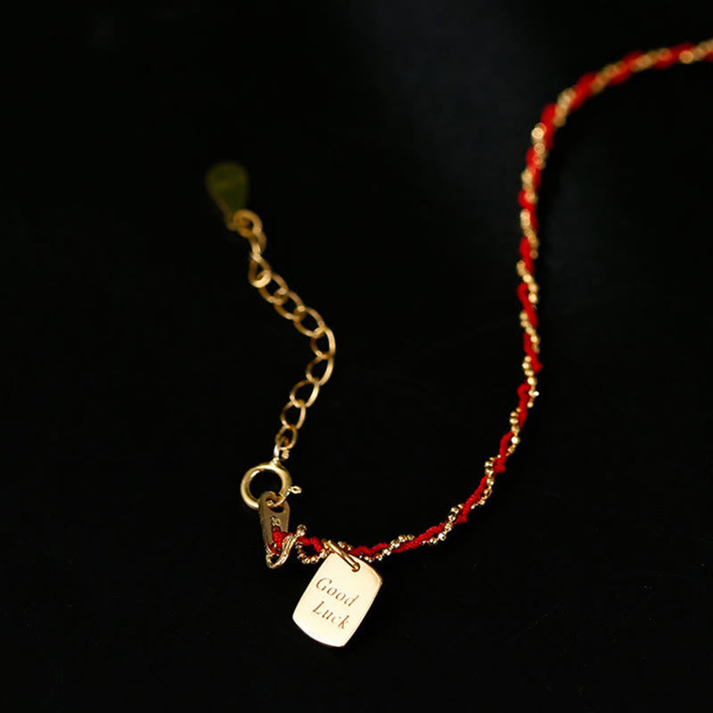 Wear FengShui 925 Sterling Silver Red String Good Luck Bracelet