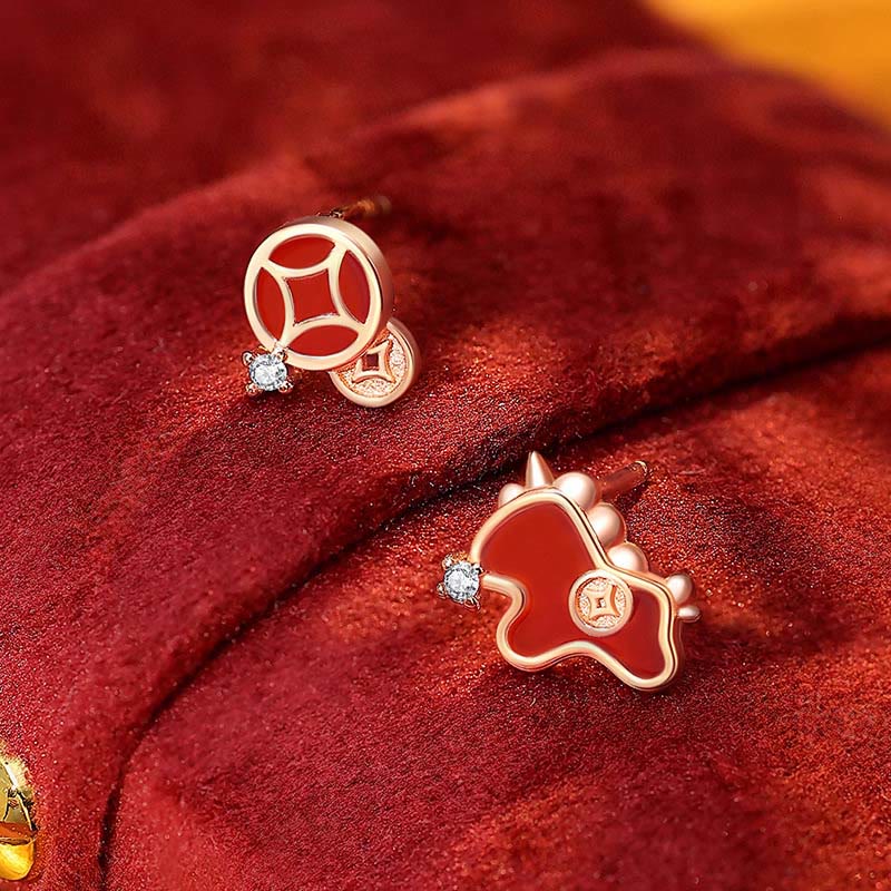 Wear FengShui 925 Sterling Silver Year Of The Horse Red String Red Agate Coin Charm Luck Bracelet