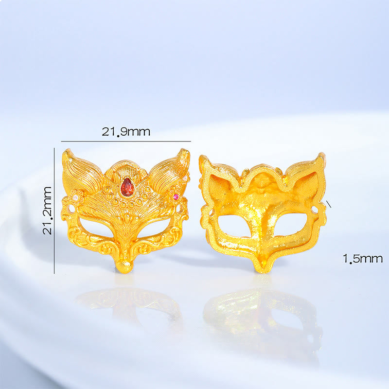 Wear FengShui 24k Gold Plated Brass Fox Bell Charm Fu Character Woven Purple String Luck Bracelet