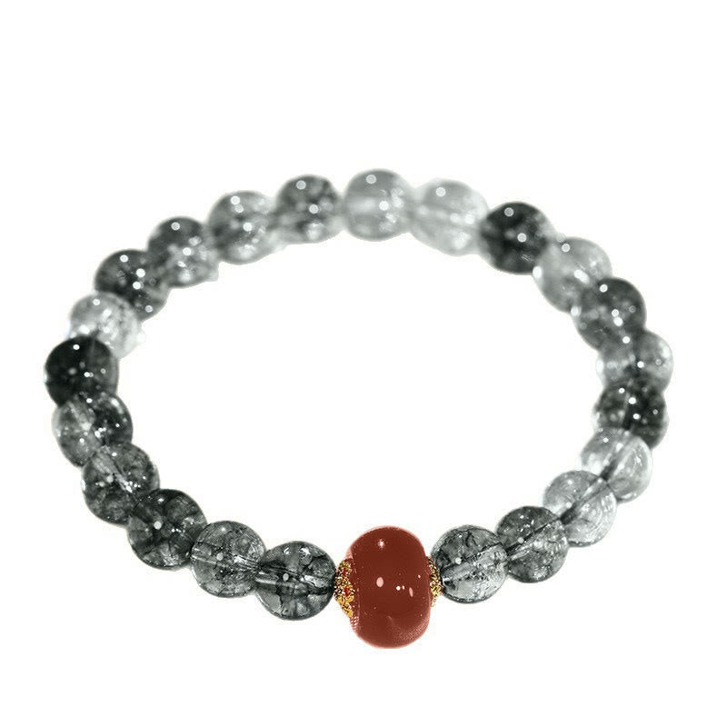 Wear FengShui Green Phantom Red Agate Positive Bracelet