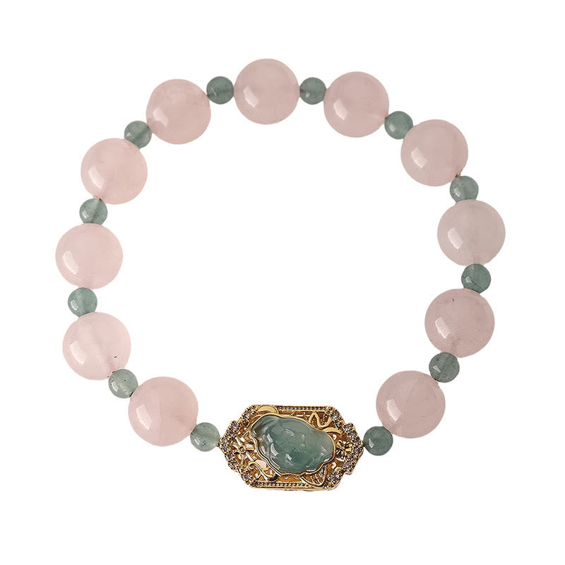 Wear FengShui Rose Quartz Jade Caring Kindness Bracelet