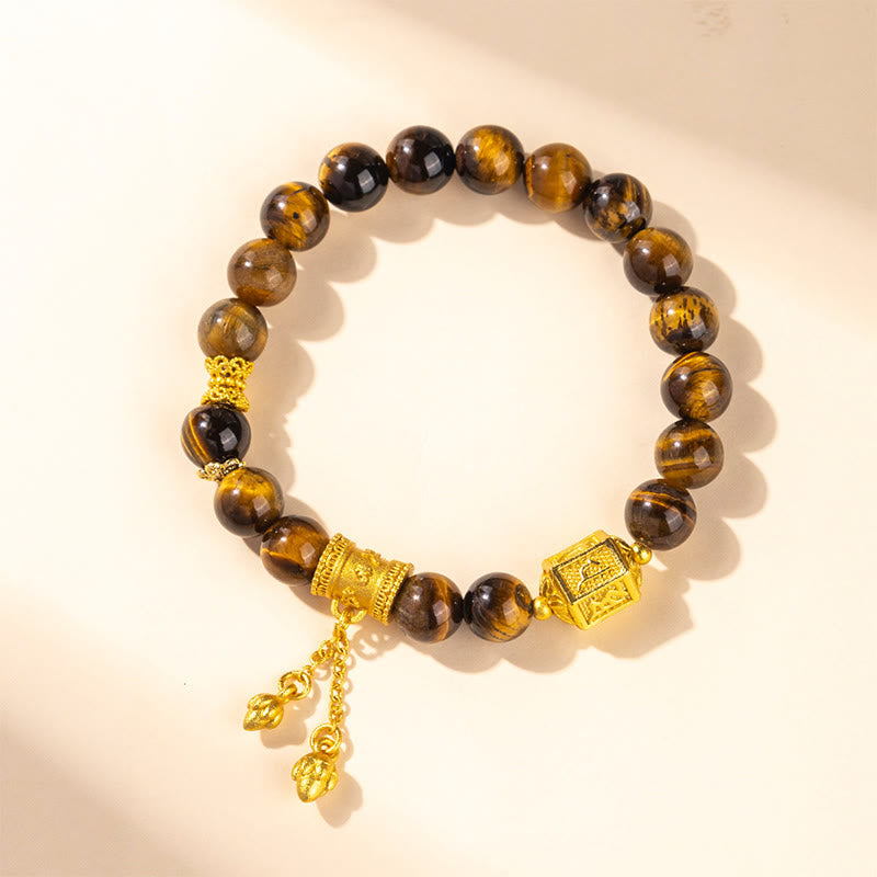 Wear FengShui Various Tiger Eye Alloy Balance Bracelet