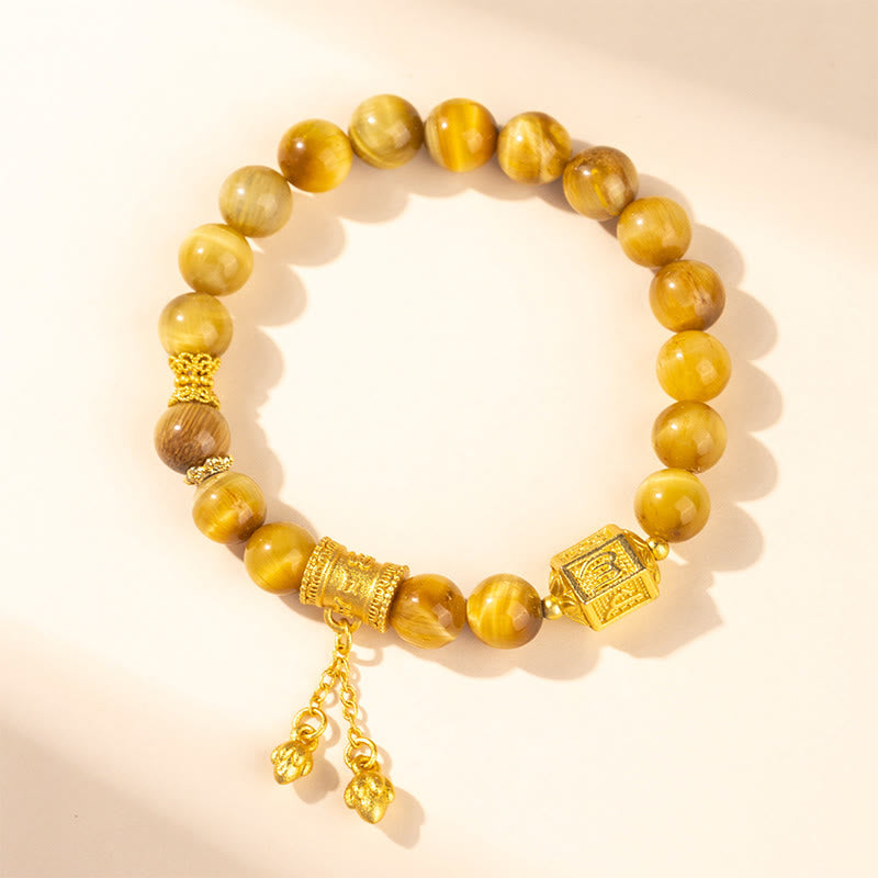 Wear FengShui Various Tiger Eye Alloy Balance Bracelet