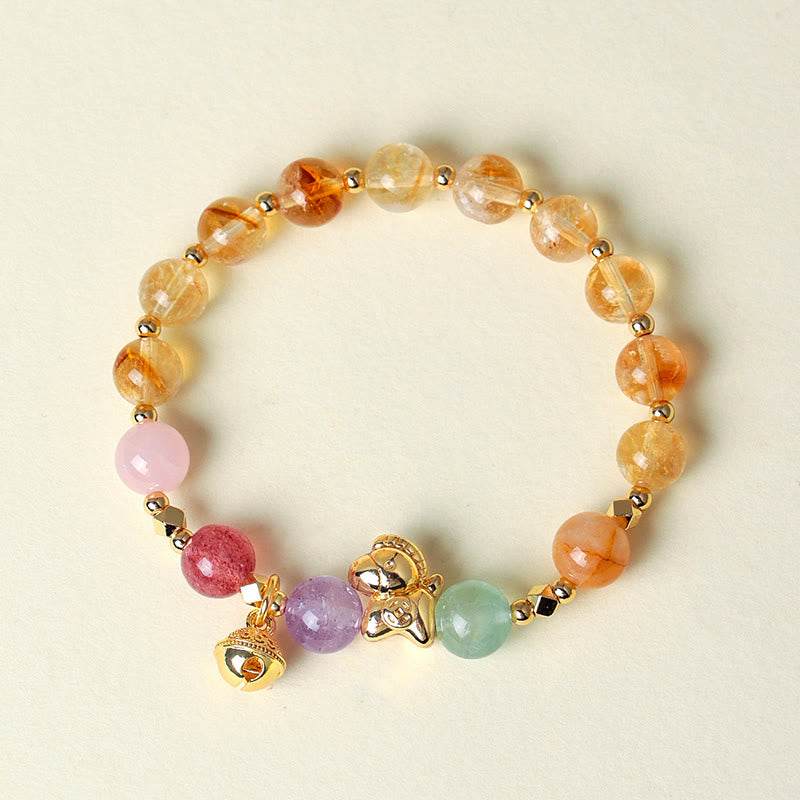 Wear FengShui Year Of The Horse Citrine Amethyst Various Crystals Protection Bracelet