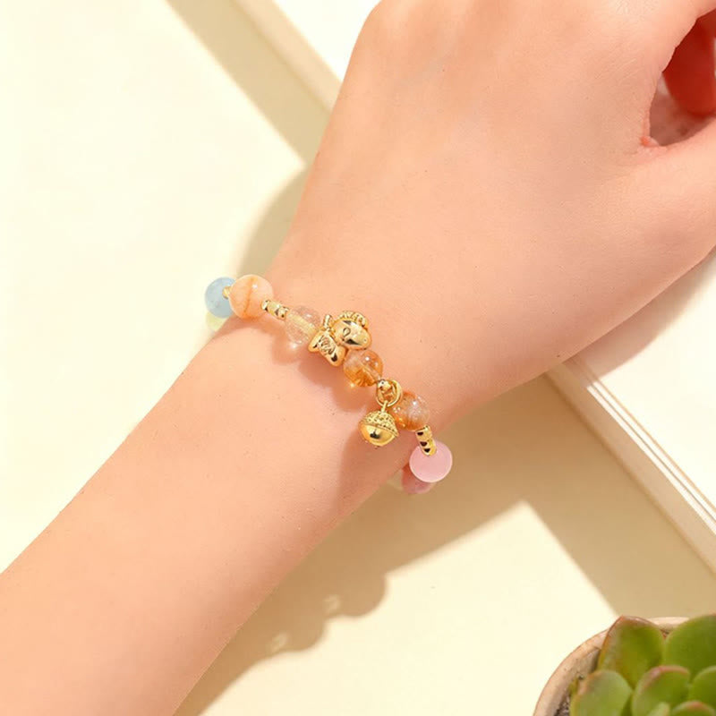 Wear FengShui Year Of The Horse Citrine Amethyst Various Crystals Protection Bracelet