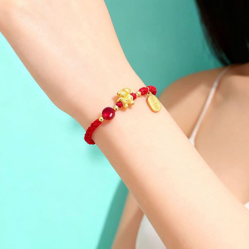 Wear FengShui 999 Sterling Silver Year Of The Horse Peaceful And Rich Success String Bracelet