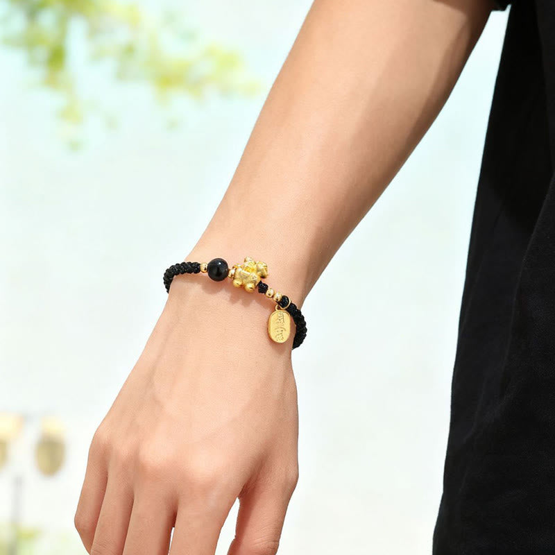 Wear FengShui 999 Sterling Silver Year Of The Horse Peaceful And Rich Success String Bracelet