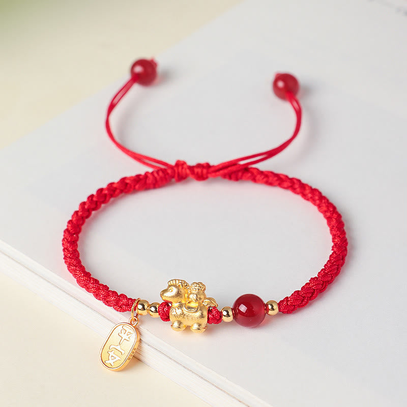 Wear FengShui 999 Sterling Silver Year Of The Horse Peaceful And Rich Success String Bracelet