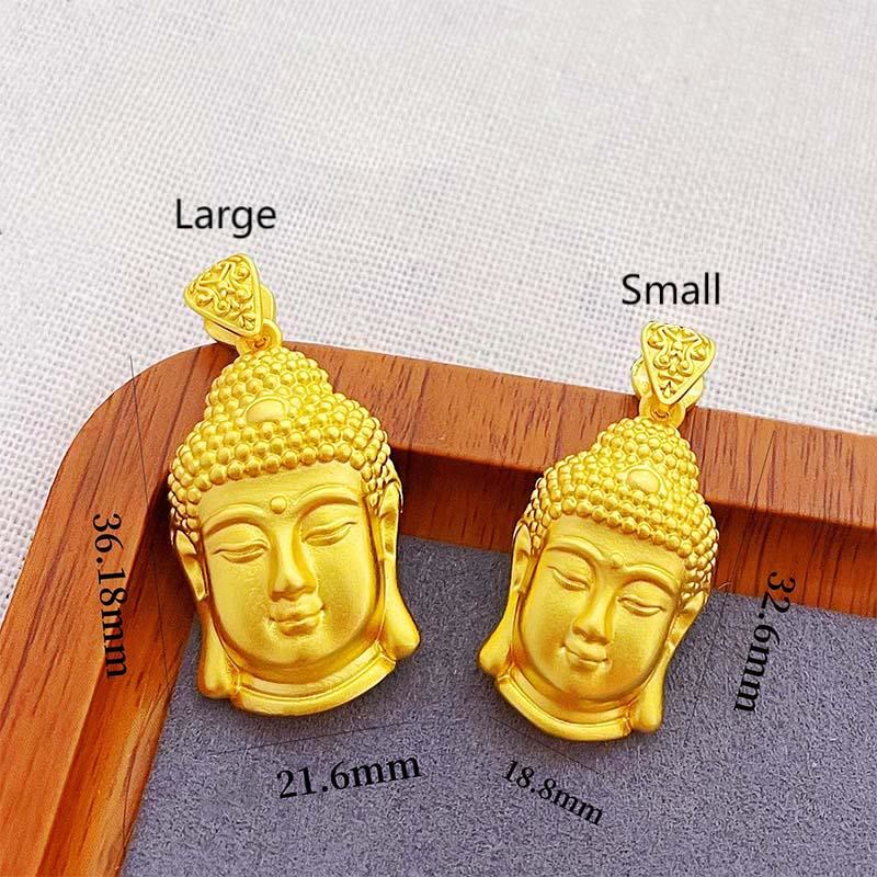 Wear FengShui 24k Gold Plated Brass Buddha Symbol Braided Cord Serenity Necklace Pendant