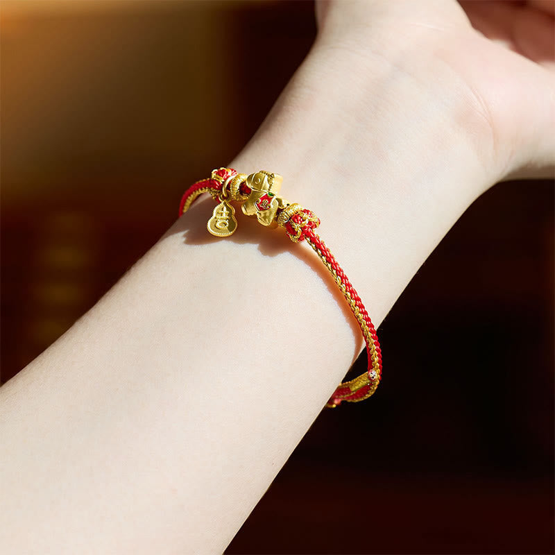 Wear FengShui Year Of The Horse Red String Copper Braided Luck Bracelet