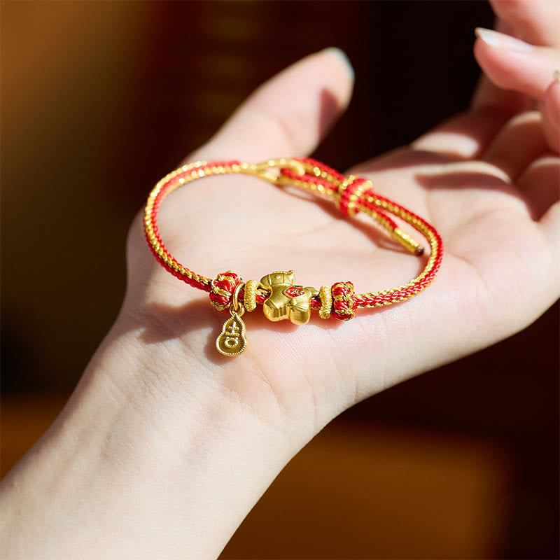 Wear FengShui Year Of The Horse Red String Copper Braided Luck Bracelet