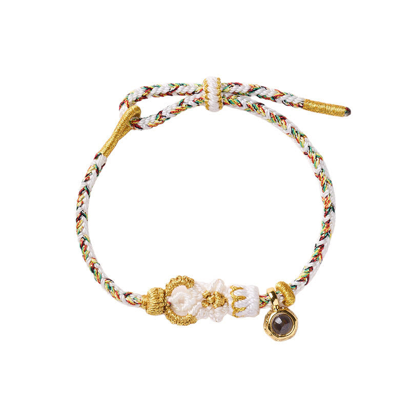 Wear FengShui String Projection Stone Hand-woven Buddha Knots Connection Bracelet