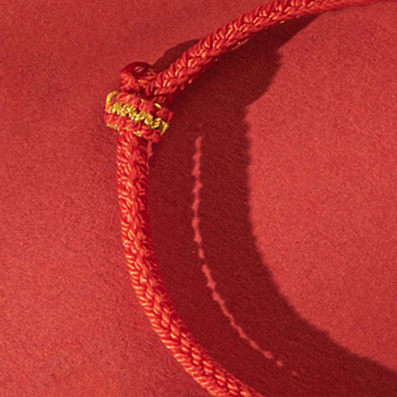 Wear FengShui White Chalcedony Peace Buckle Braided Connection Bracelet