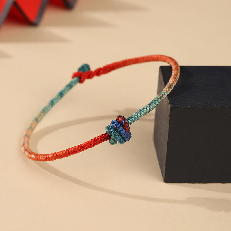Wear FengShui Colored String Hand-woven Knots Strength Bracelet
