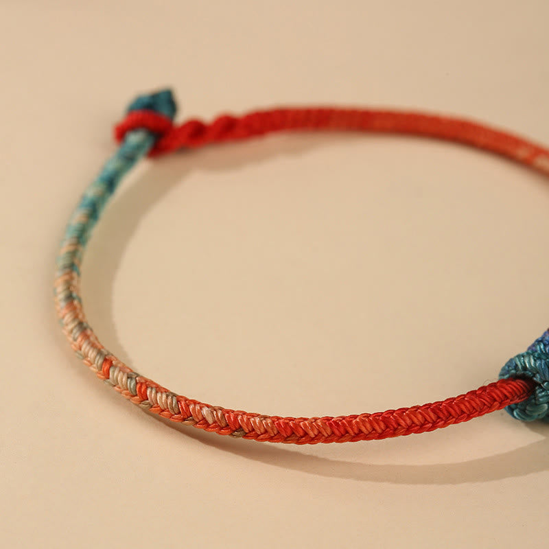 Wear FengShui Colored String Hand-woven Knots Strength Bracelet