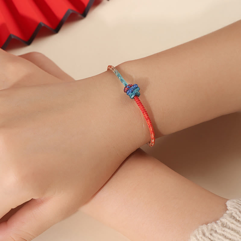Wear FengShui Colored String Hand-woven Knots Strength Bracelet