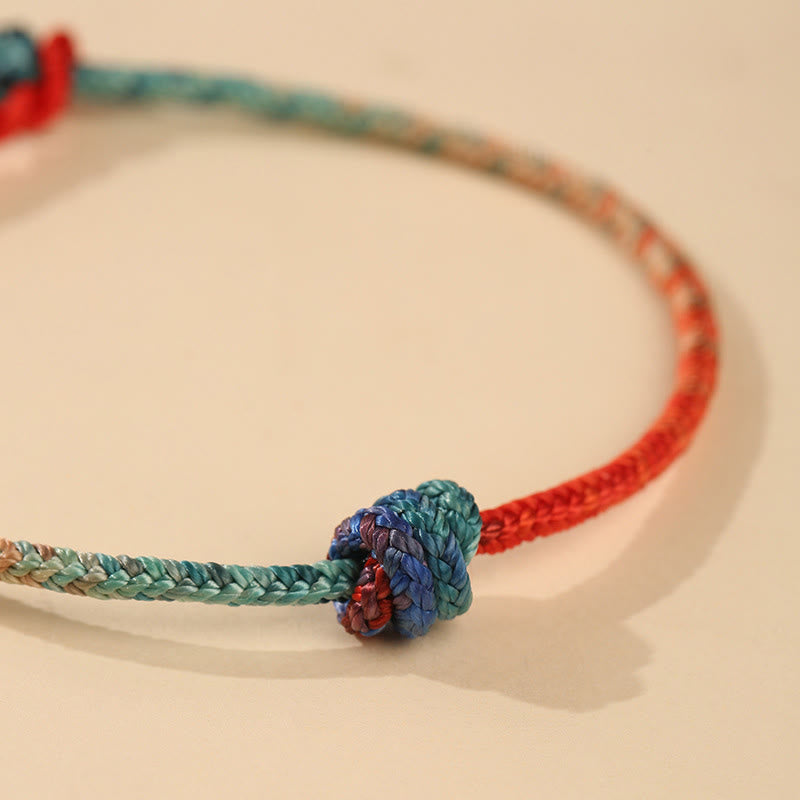 Wear FengShui Colored String Hand-woven Knots Strength Bracelet