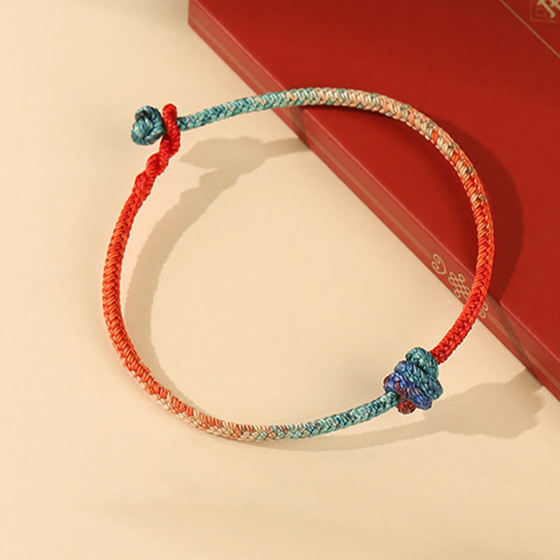 Wear FengShui Colored String Hand-woven Knots Strength Bracelet