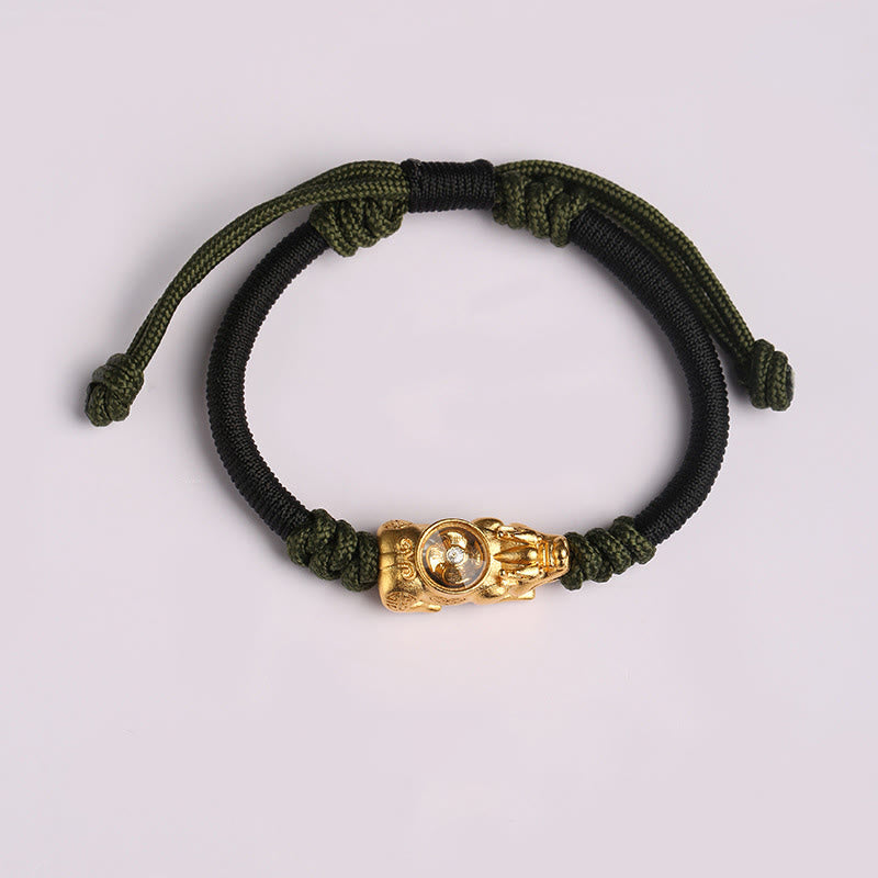 Wear FengShui Pi Xiu Wealth Luck Hand-woven Rope Bracelet
