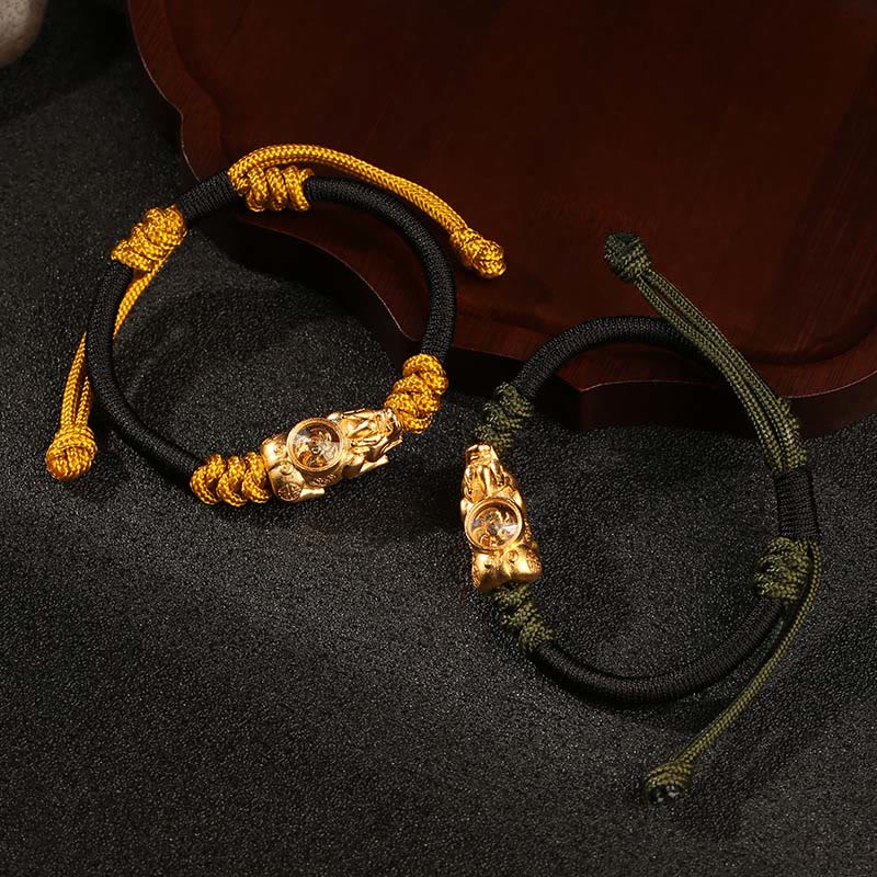 Wear FengShui Pi Xiu Wealth Luck Hand-woven Rope Bracelet