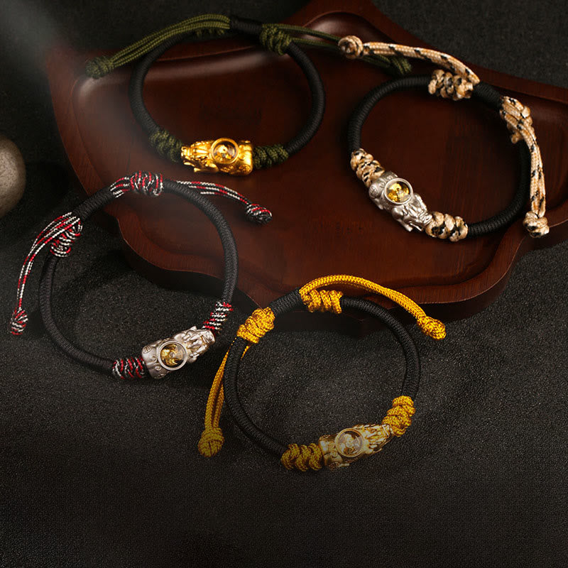 Wear FengShui Pi Xiu Wealth Luck Hand-woven Rope Bracelet