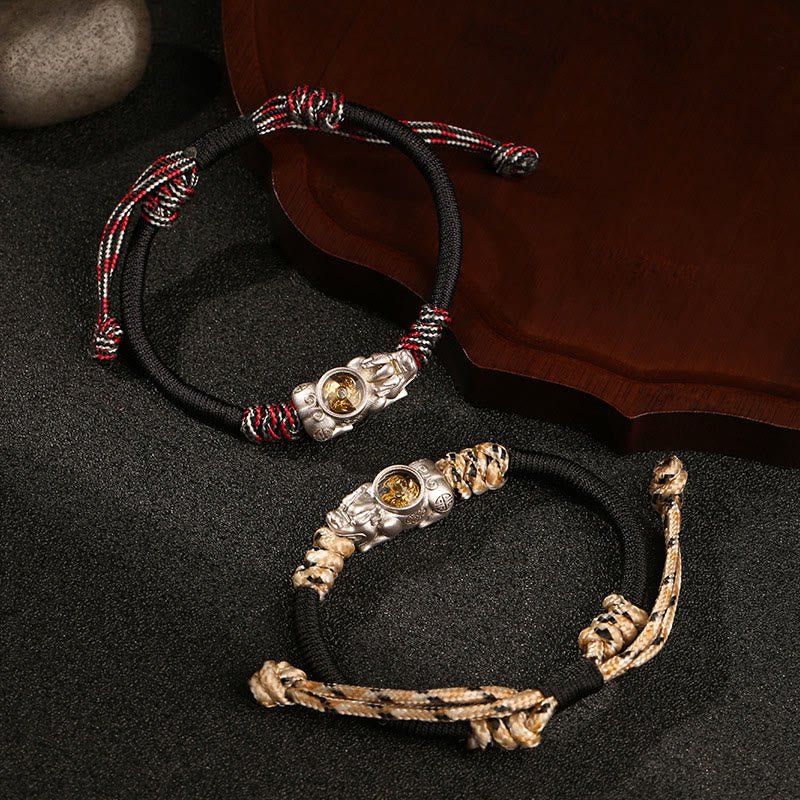 Wear FengShui Pi Xiu Wealth Luck Hand-woven Rope Bracelet
