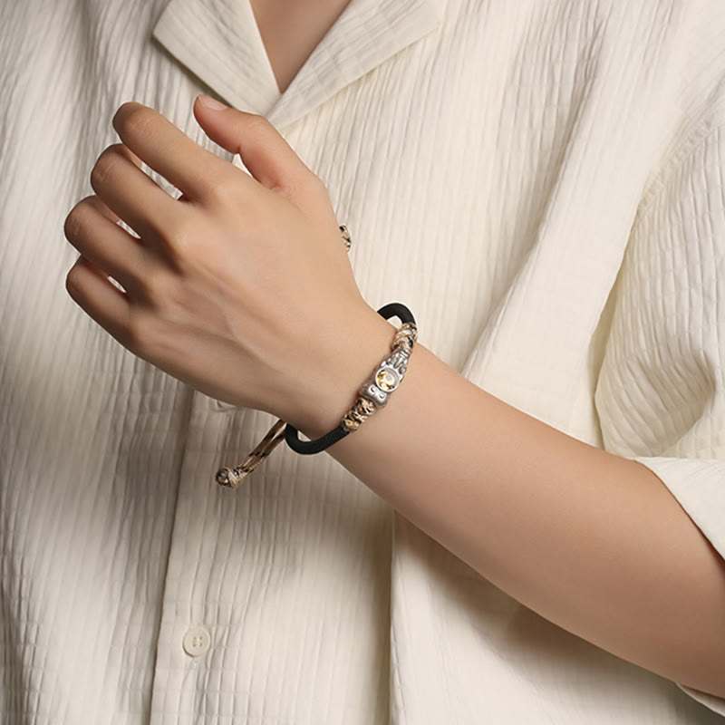 Wear FengShui Pi Xiu Wealth Luck Hand-woven Rope Bracelet