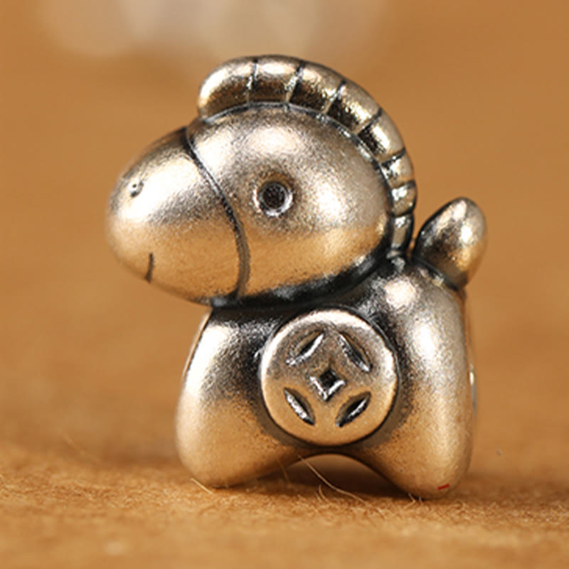 Wear FengShui 999 Sterling Silver Year Of The Horse Fu Character Charm String Braided Luck Bracelet