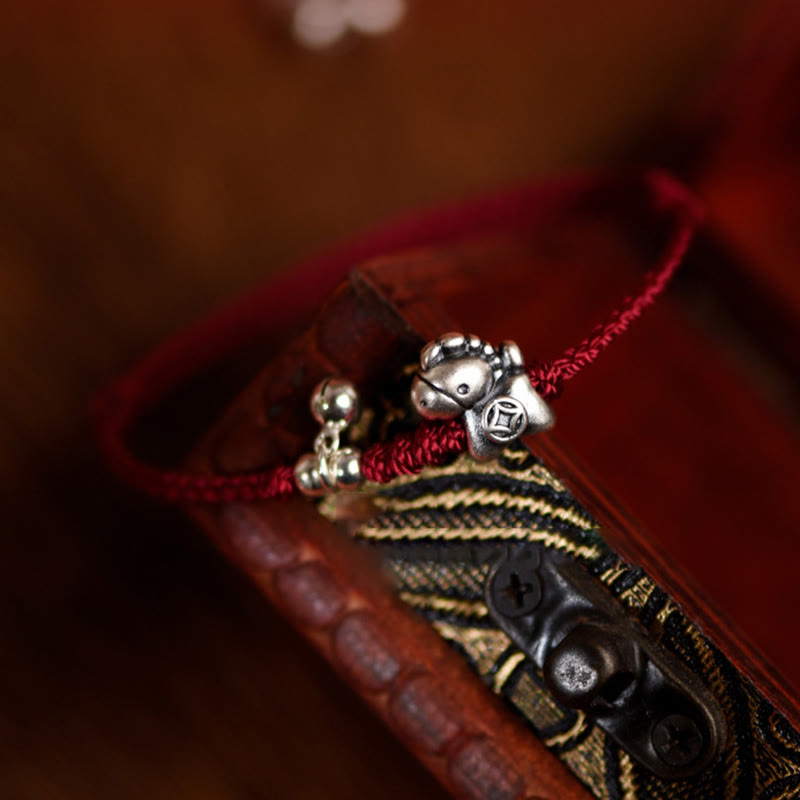 Wear FengShui 999 Sterling Silver Year Of The Horse 925 Sterling Silver Bell String Luck Child Adult Bracelet Anklet