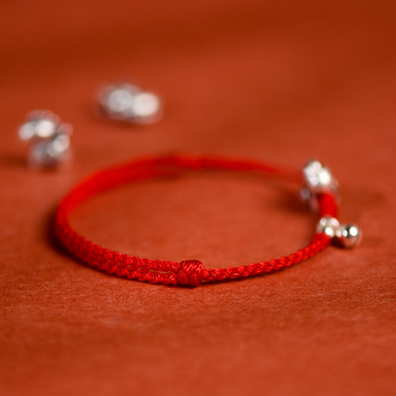 Wear FengShui 999 Sterling Silver Year Of The Horse 925 Sterling Silver Bell String Luck Child Adult Bracelet Anklet