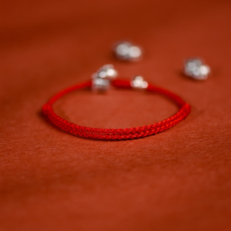 Wear FengShui 999 Sterling Silver Year Of The Horse 925 Sterling Silver Bell String Luck Child Adult Bracelet Anklet