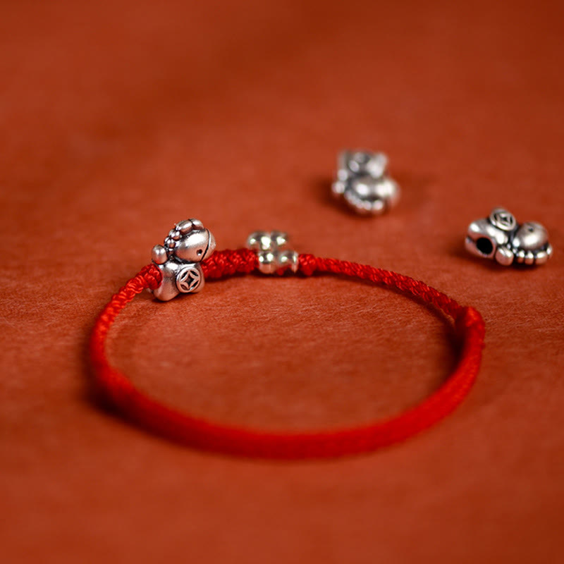 Wear FengShui 999 Sterling Silver Year Of The Horse 925 Sterling Silver Bell String Luck Child Adult Bracelet Anklet