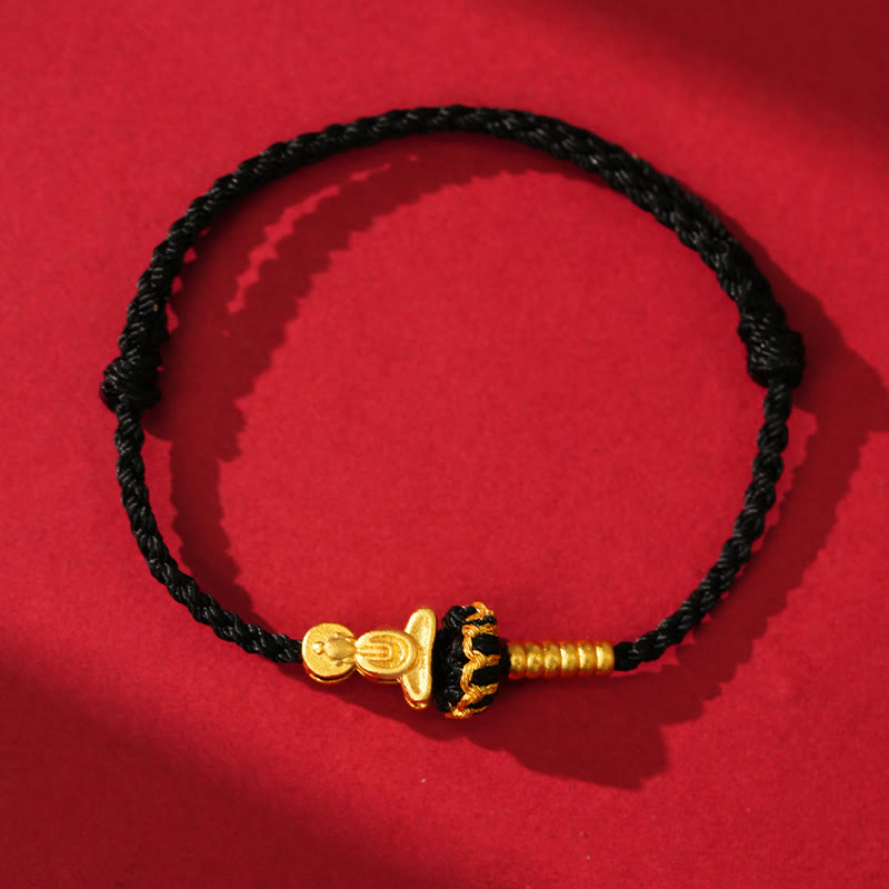 Wear FengShui Formless Buddha Lotus Knot Red String Protection Braided Bracelet