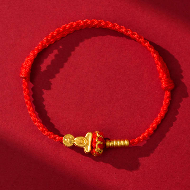 Wear FengShui Formless Buddha Lotus Knot Red String Protection Braided Bracelet